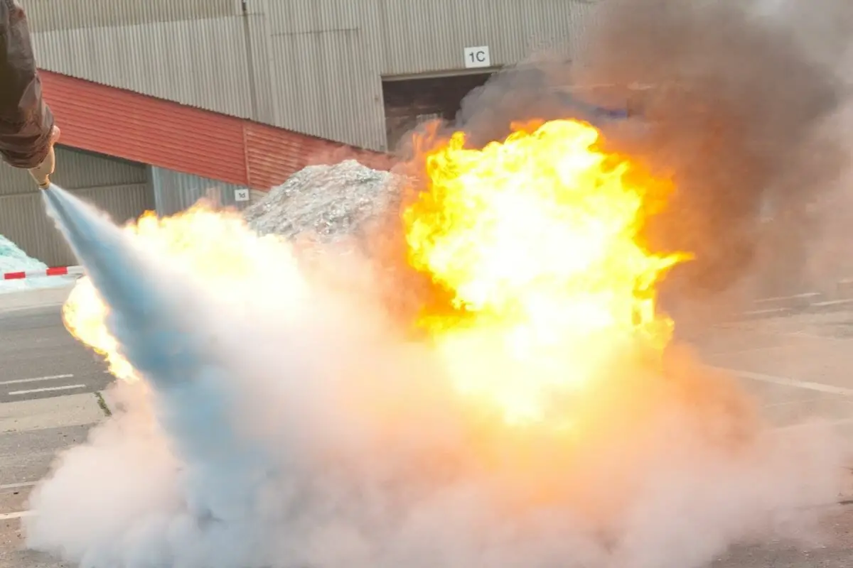 Cleaning Up Wet Chemical Fire Extinguisher Powder
